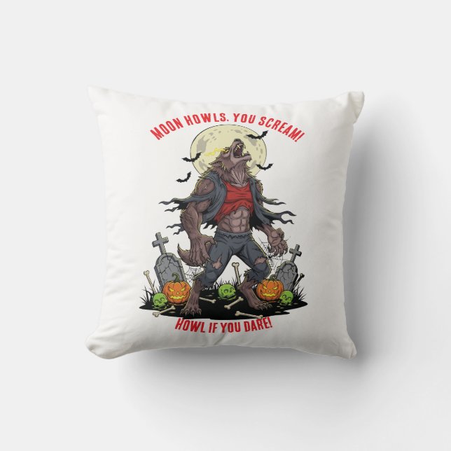 🐺 Werevarg Halloween Dekorativ kudde 🎃 (Framsida)