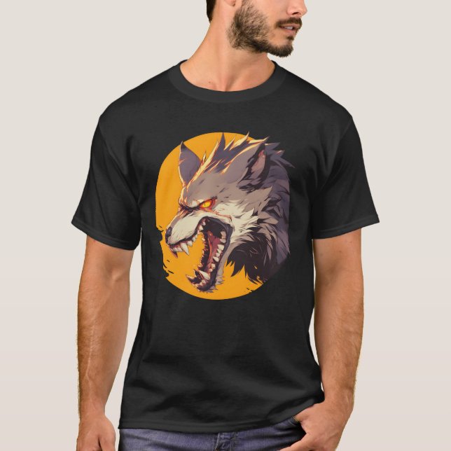 Werevarg Halloween-pojke T Shirt (Framsida)