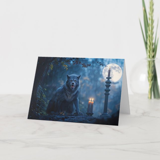 Werevarg Happy halloween Toppen Spooky Kort (Framsida)