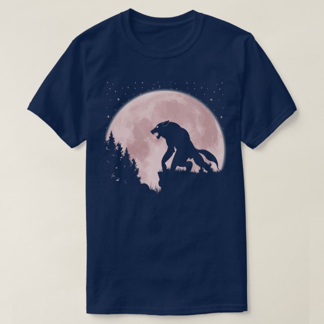 Werevarg Måne T Shirt (Design framsida)