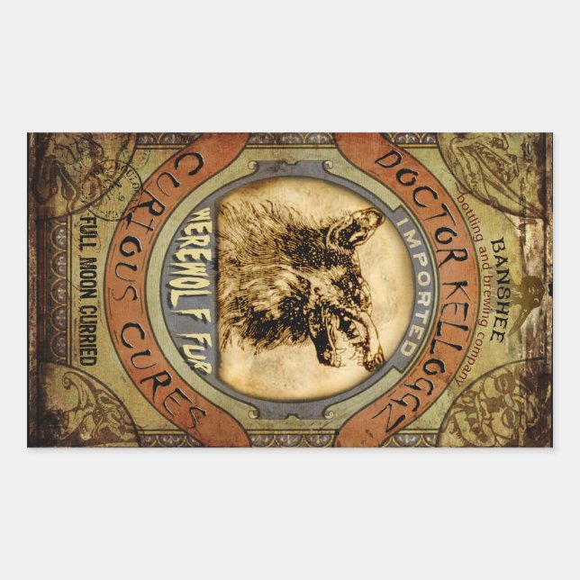 Werevarg Päls Rektangulärt Klistermärke (Framsida)