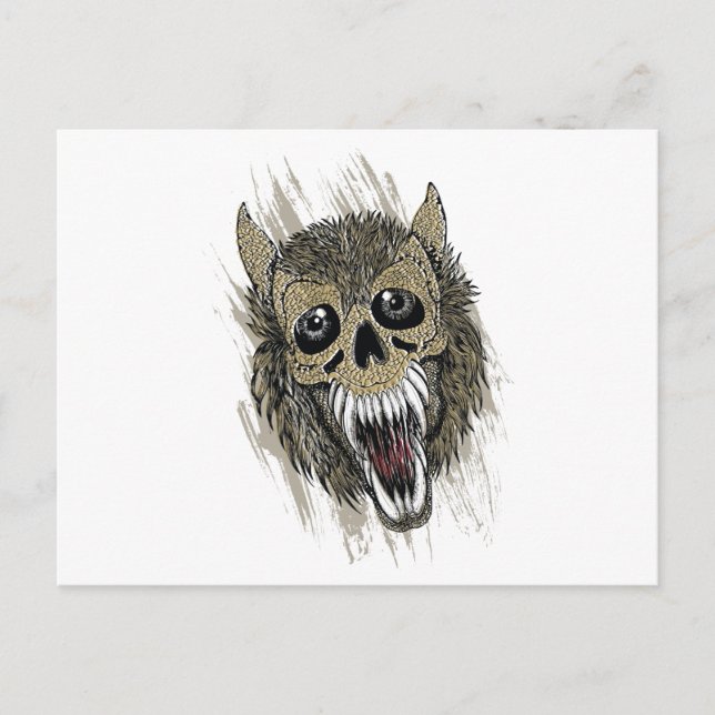 Werevarg ~ Varg Monster Fantasy Art Vykort (Framsida)