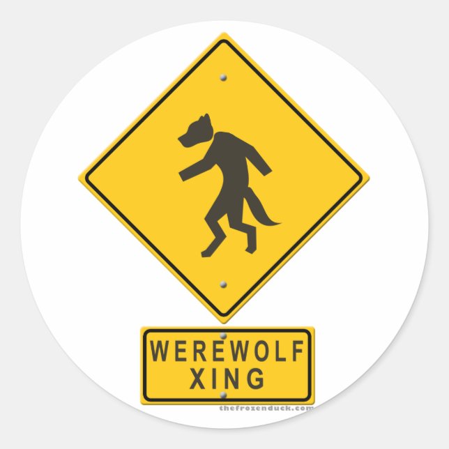 Werevarg XING Runt Klistermärke (Framsida)