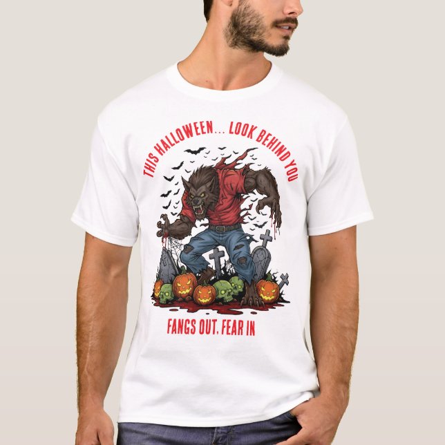 🐺 ♥️ Werevargen Halloween Horror Tee 🎃 (Framsida)