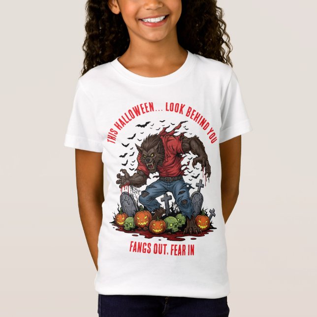 🐺 Werevargen Halloween Horror Tee 🎃 (Framsida)