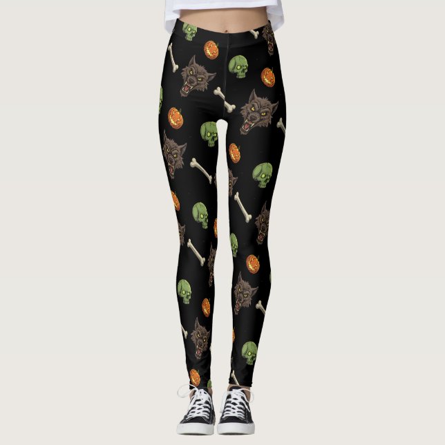 🐺 Werevargen Halloween Leggings 🎃 💀 (Framsida)