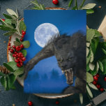 Werevargen Måne Lycanthrope halloween Vykort<br><div class="desc">Den här designen kan vara personlig genom att välja det anpassade alternativet för att lägga till text. Kontakta mig på colorflowcreations@gmail.com om du vill ha denna design på en annan produkt. Köp min ursprungliga abstrakt-akrylmålning för försäljning på www.etsy.com/shop/colorflowart. Se fler av mina skapelser eller följ mig på www.facebook.com/colorflowcreations, www.instagram.com/colorflowcreations, www.twitter.com/colorflowart...</div>