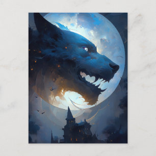 Werevargs Mörk Fantasy Horror Vykort