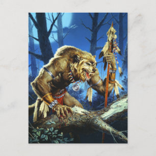Werevargshaman Skogen Vykort
