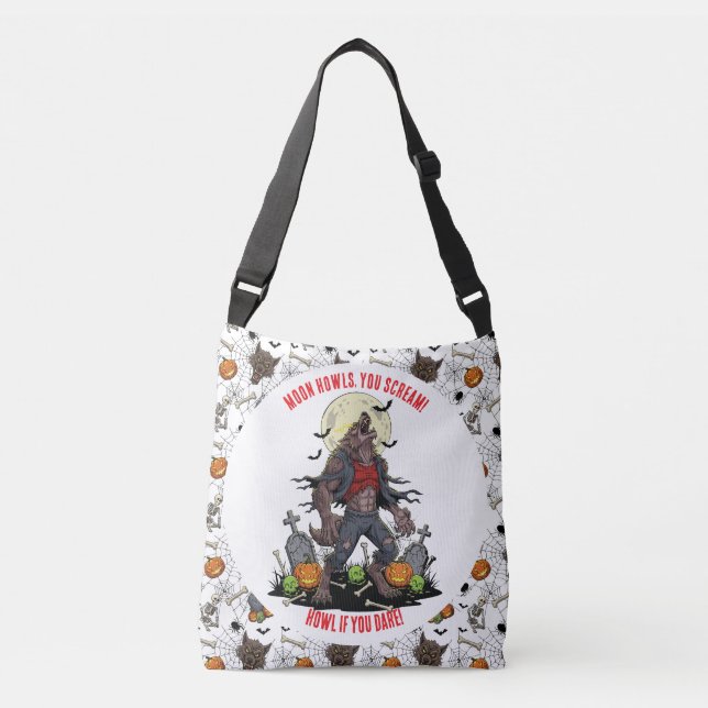 🐺 WerevarHalloween Tote Bag 🎃 💀 Axelväska (Framsida)