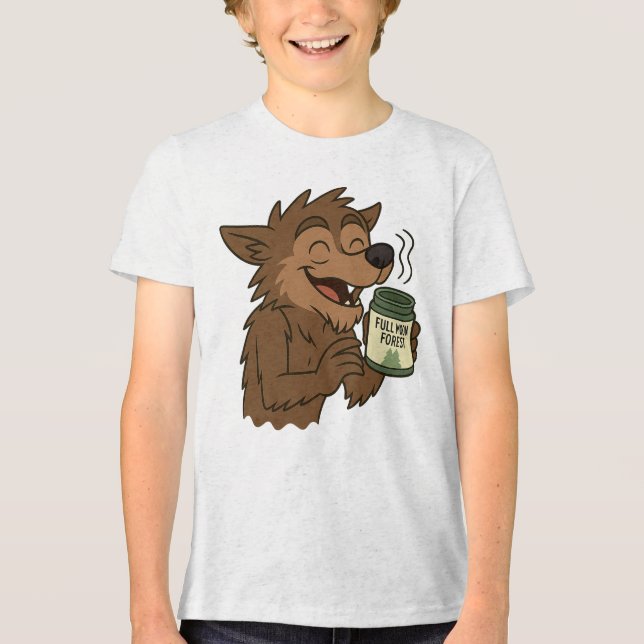 Werevarle Fool Måne Forest Candle T Shirt (Framsida)