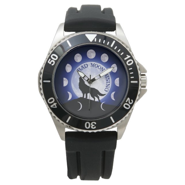 Werevarns Måne Phase Bad Måne Watch Armbandsur (Framsida)
