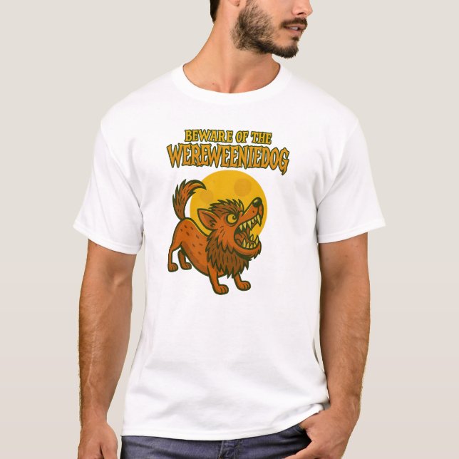 Wereweeniedog Halloween T Shirt (Framsida)