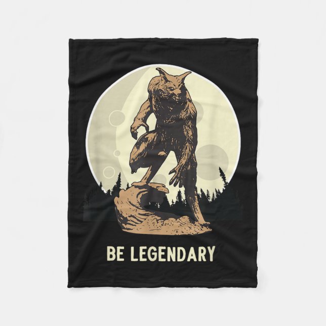 Werewolf Be Legendary Motivational Insrational  Fleecefilt (Framsidan)