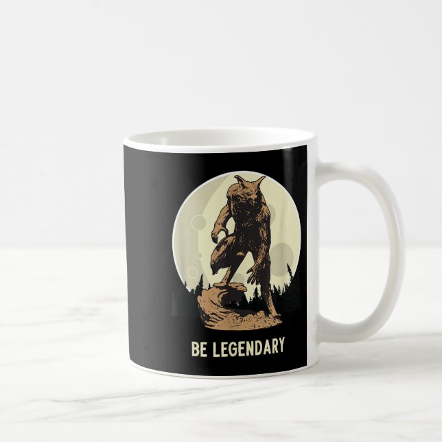 Werewolf Be Legendary Motivational Insrational  Kaffemugg (Höger)