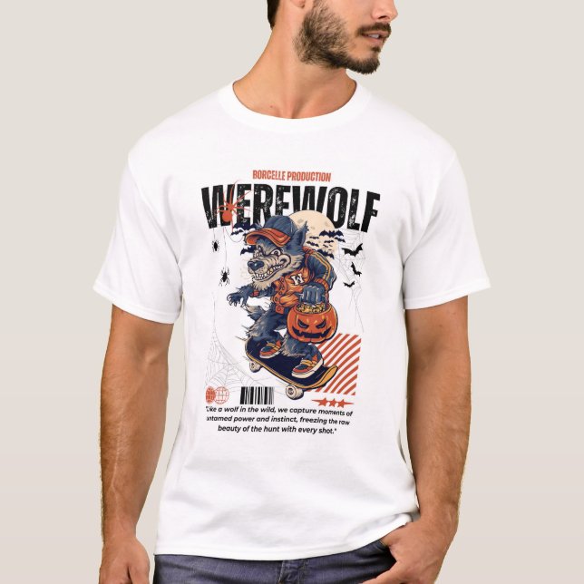 Werewolf Camiseta T Shirt (Framsida)