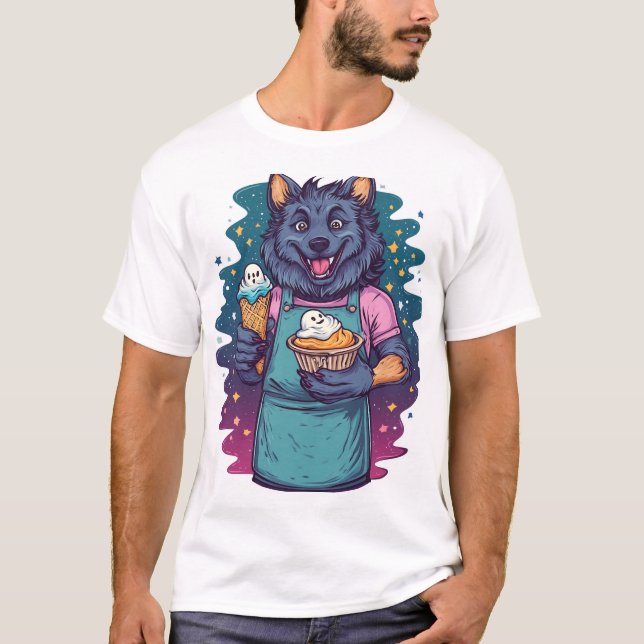 Werewolf Ice Cream Stand T Shirt (Framsida)