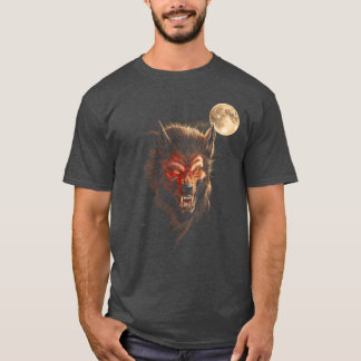 Werewolf Moon Horror Howl Wolf Halloween Creature  T Shirt