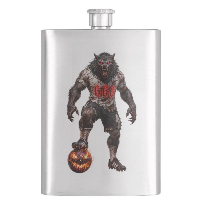 Werewolf Soccer Player Halloween Horror Art Fickplunta (Framsidan)