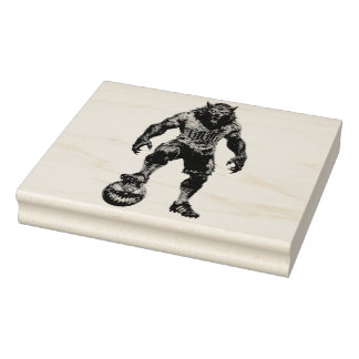 Werewolf Soccer Player Halloween Horror Art Stämpel