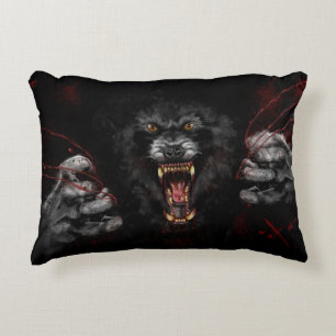 Werewolf som ut river din hjärta prydnadskudde