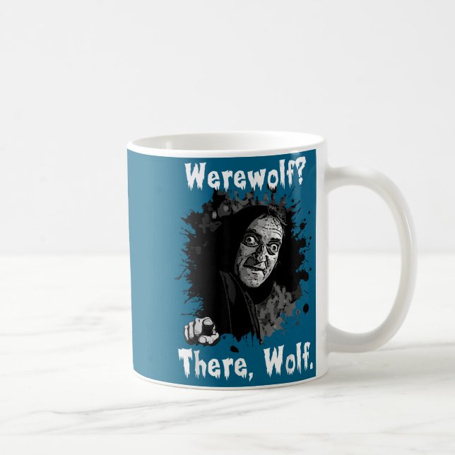 Werewolf_ There, Wolf. Funny Abby Normal Retro Com Kaffemugg (Höger)