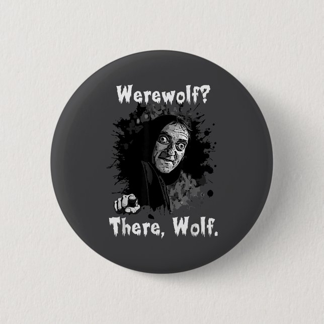 Werewolf_ There, Wolf. Funny Abby Normal Retro Com Knapp (Framsida)