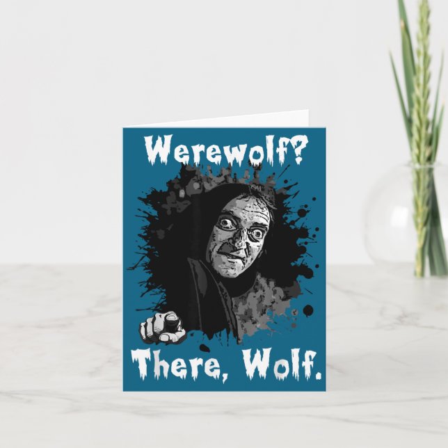 Werewolf_ There, Wolf. Funny Abby Normal Retro Com Kort (Framsida)