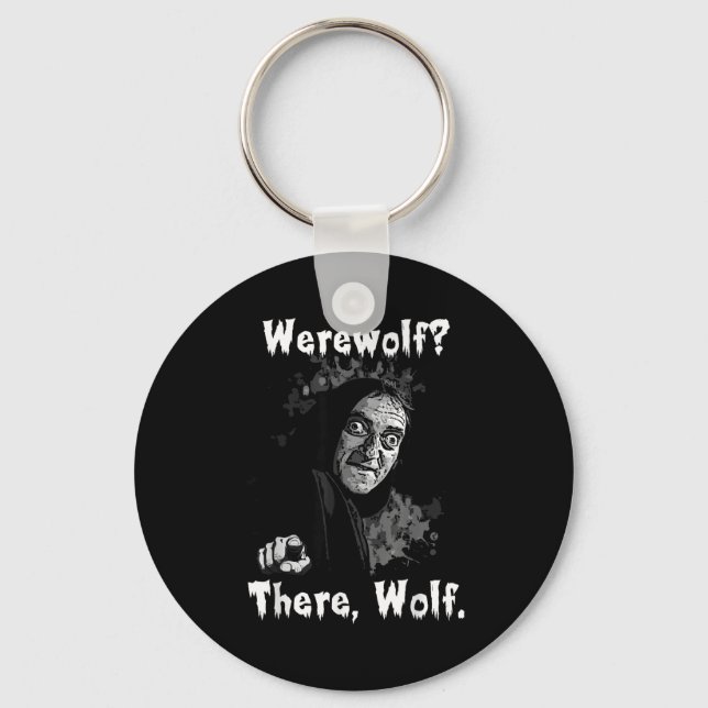 Werewolf_ There, Wolf. Funny Abby Normal Retro Com Nyckelring (Framsida)
