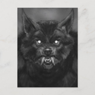 Werewolfansiktevykort Vykort