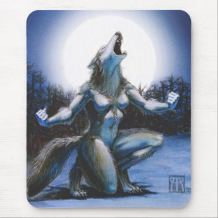Werewolfkvinna Mousepad Musmatta