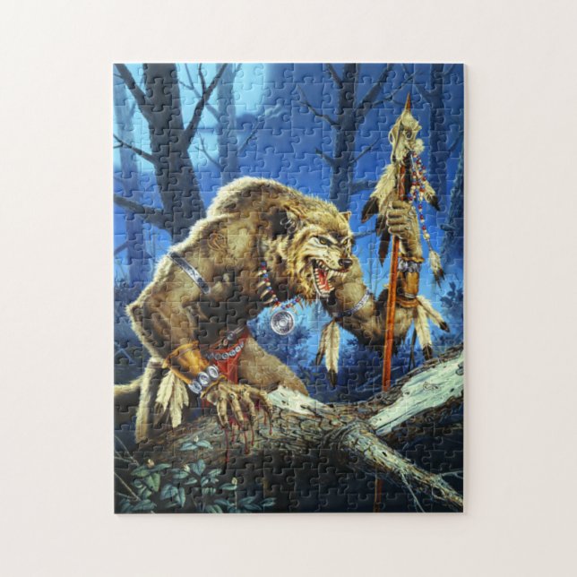 WerewolfShaman av skogen Pussel (Vertikal)
