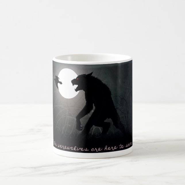 Werewolvesna är här kaffemugg (Center)