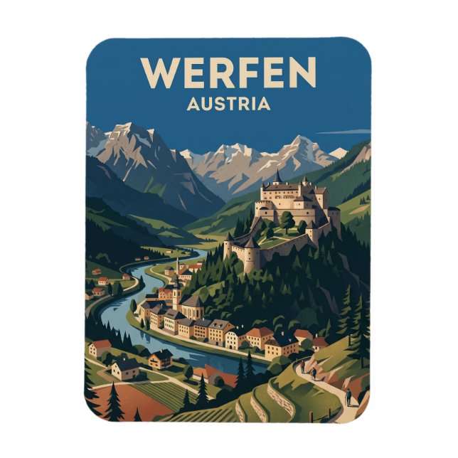 Werfen, Österrike Österrike Magnet (Vertikal)