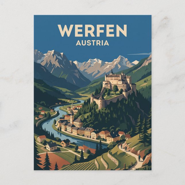 Werfen, Österrike Österrike Vykort (Framsida)