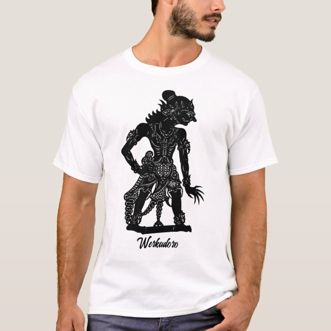 Werkudoro Wayang Kulit Dockskugga T Shirt (Framsida)