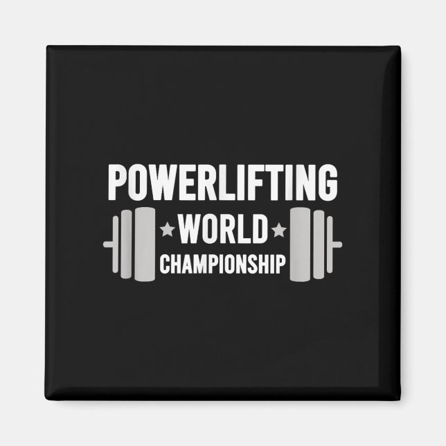 Werlifter Motiverande Gym Werlifting Världsmästers Magnet (Framsidan)