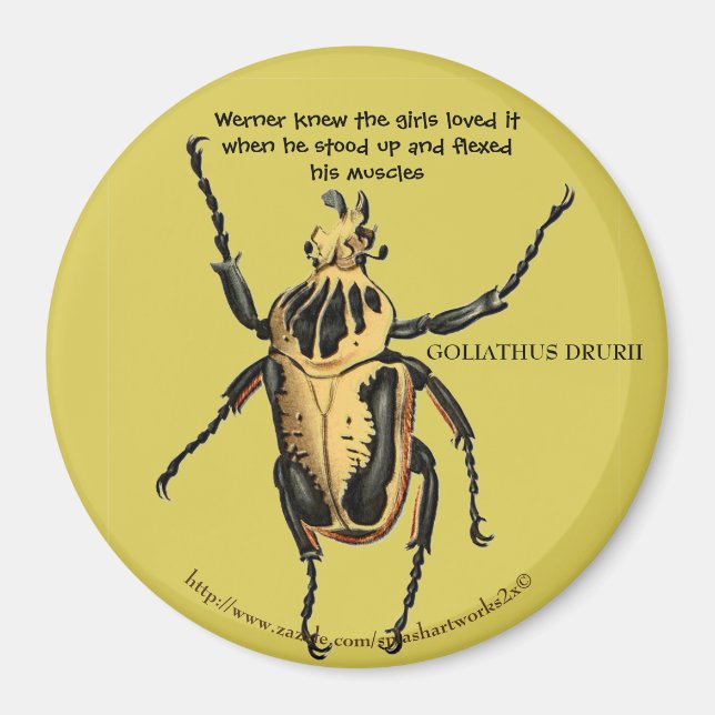 "Werner flexade sina muskler för flickorna" Magnet (Framsidan)