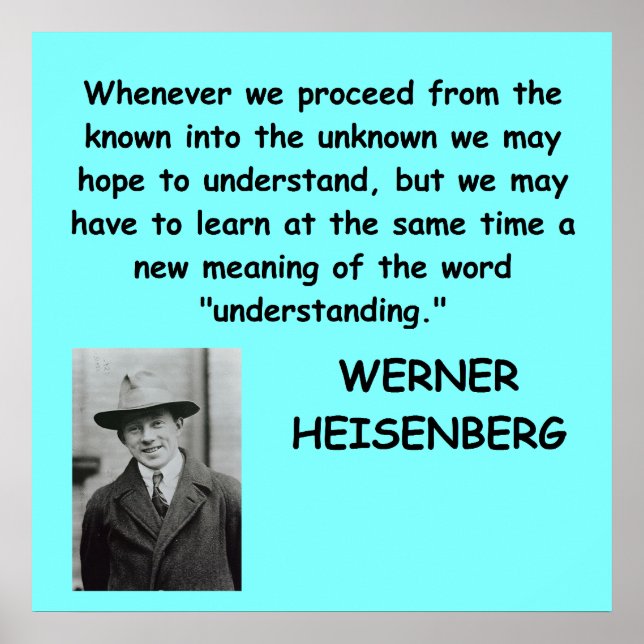 Werner Heisenberg citat Poster (Framsidan)