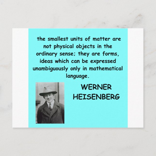 Werner Heisenberg citat Vykort (Framsida)