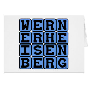 Werner Heisenberg, osäkerhetsprincipen Hälsningskort