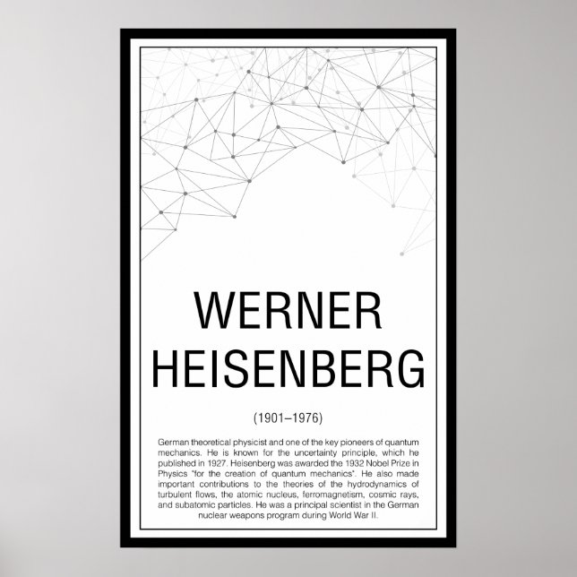 Werner Heisenberg Poster (Framsidan)