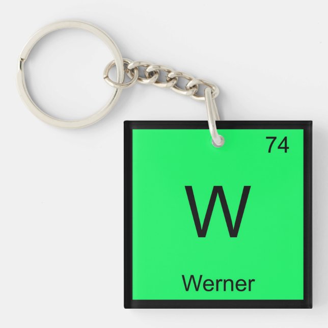Werner Namn Kemi Element Periodiska Systemet (Framsidan)