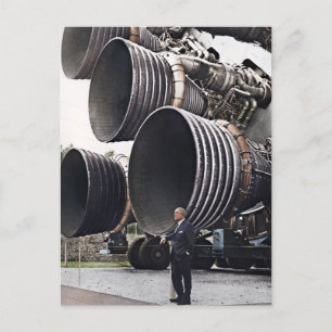 Wernher von Braun och Saturn V Vykort