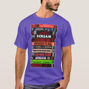 Wes Craven VHS skräckfilmer Stack familj familj T Shirt