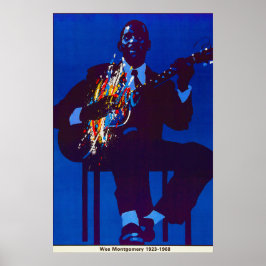 Wes Montgomery Illustrated Vintage Poster
