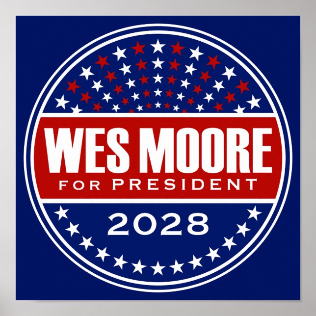 Wes Moore för president 2028 Poster (Framsidan)