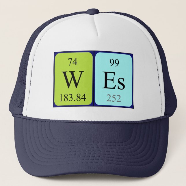 Wes Periodiska bord namn hat Keps (Framsida)