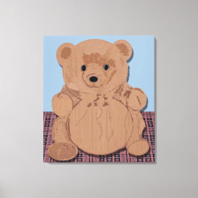 Wes T Bear Wrapped Canvas (Framsida)