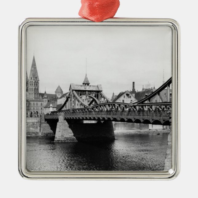 Weser överbryggar, Bremen, c.1910 Julgransprydnad Metall (Framsidan)